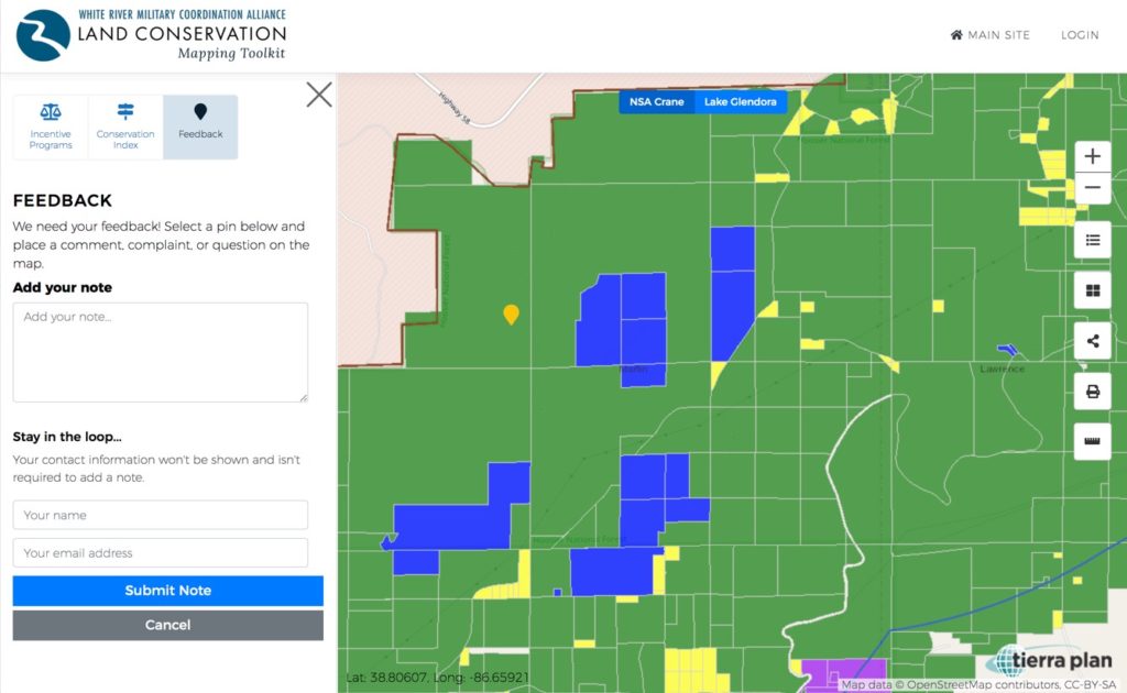 Land Conservation Mapping Toolkit | Feedback